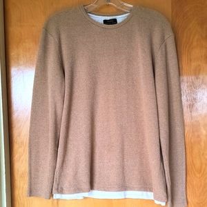 Zara Latte Cream Sweater Blouse Size Medium